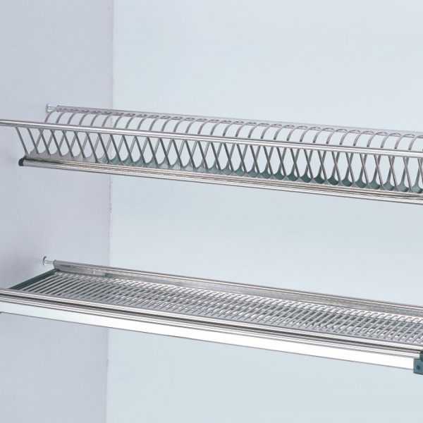 Kệ bát đĩa inox 304 nan dẹt thùng lắp cánh